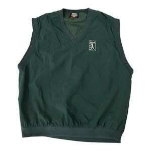 Vintage Hunter Green Golf  Vest Mens XL V-Neck Pullover Windbreaker ASGA Tour